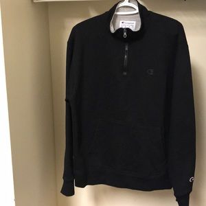 Black Champion 1/4 Zip Pullover